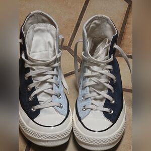 Converse Two-Tone High-Top Throw Back Sneakers. W7 M5